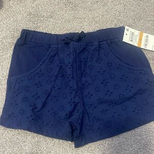 Navy Eyelit Shorts NWT